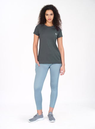 Solid Mesh Back Panel Active T-Shirt by Styli