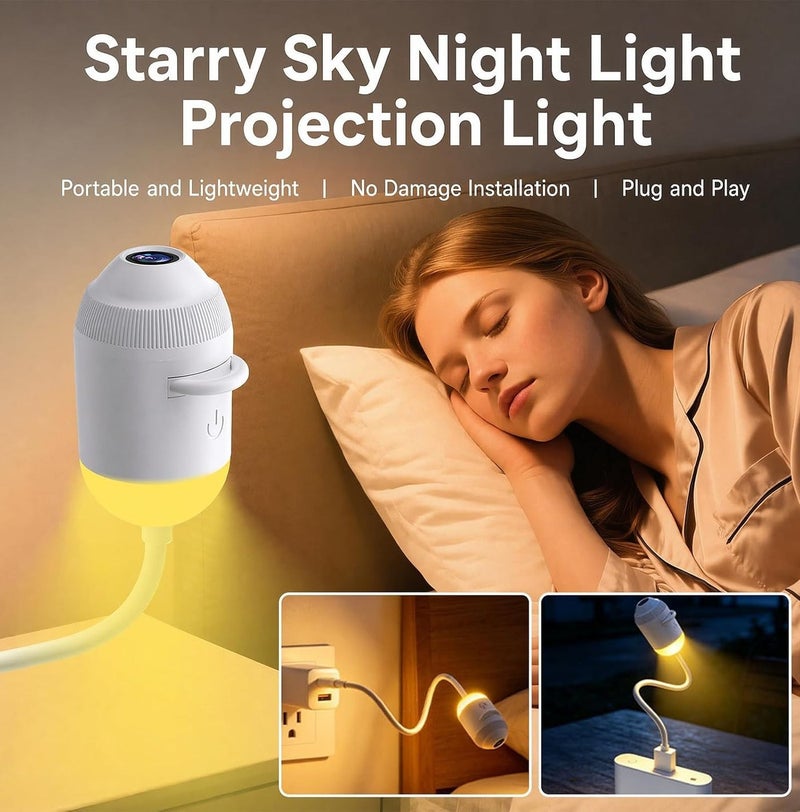 Swasto Galaxy Star Projector – USB Night Light with 6 Sliding Films, Adjustable Focus, for Car & Bedroom Ceiling Decor - Image 5
