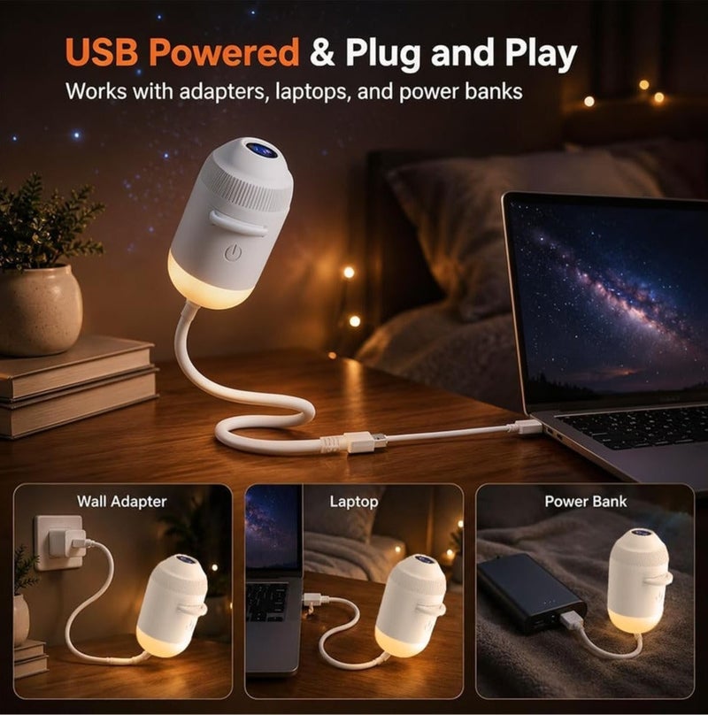 Swasto Galaxy Star Projector – USB Night Light with 6 Sliding Films, Adjustable Focus, for Car & Bedroom Ceiling Decor - Image 4