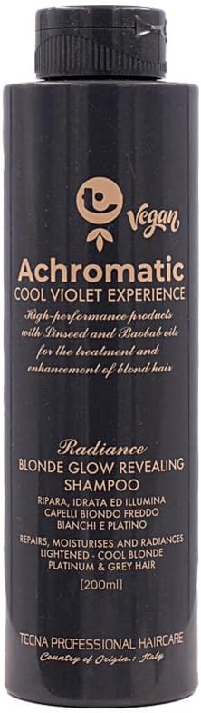 Tecna Achromatic Blonde Glow Revealing Shampoo 200ml antiyellow shampoo