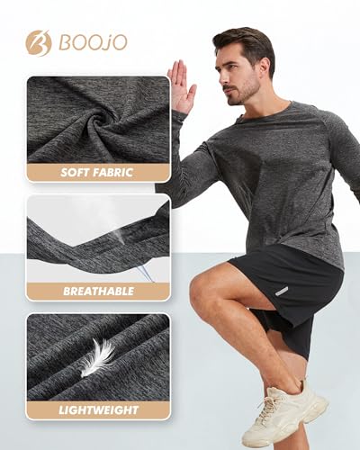 BOOJO 7 Pack Long Sleeve Shirts for Men - Quick Dry Moisture Wicking Sun Protection UV UPF T-Shirts for Fishing Workout Gym - Image 3