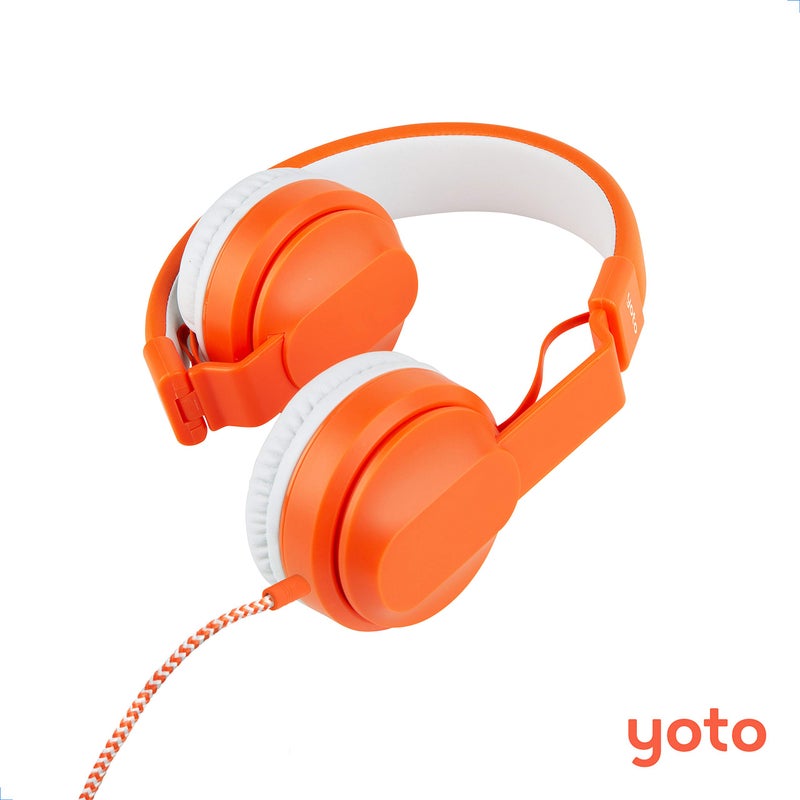 Yoto Wired Headphones – Kids Accessories, Lightweight Adjustable & Foldable Over-Ear Earphones with Travel Bag, Volume-Limiting for Safe Listening & Daisy Chain Feature for Audio Sharing - Image 2