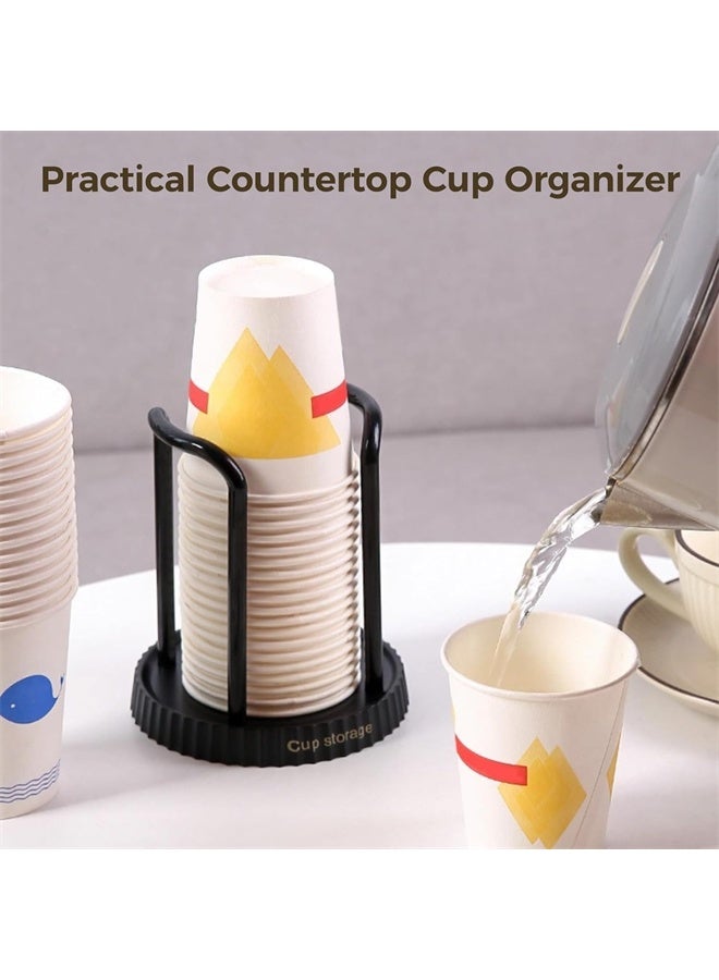 HOMESTAR 2 Pcs Paper Cup Holder, Coffee Shop Supplies Cup Holder,Bathroom Dispensers, Countertop Coffee Cup Organizers, Mouthwash Rinsing Cup Holders - Image 2