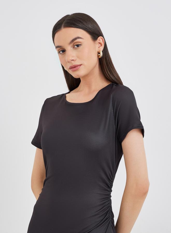 Take Two Floral Print Bodycon Midi Dress - Image 4