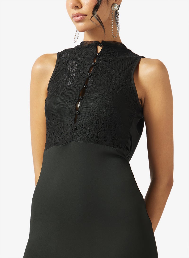 Ella Limited Edition Lace Halter Neck Detailed Dress - Image 3