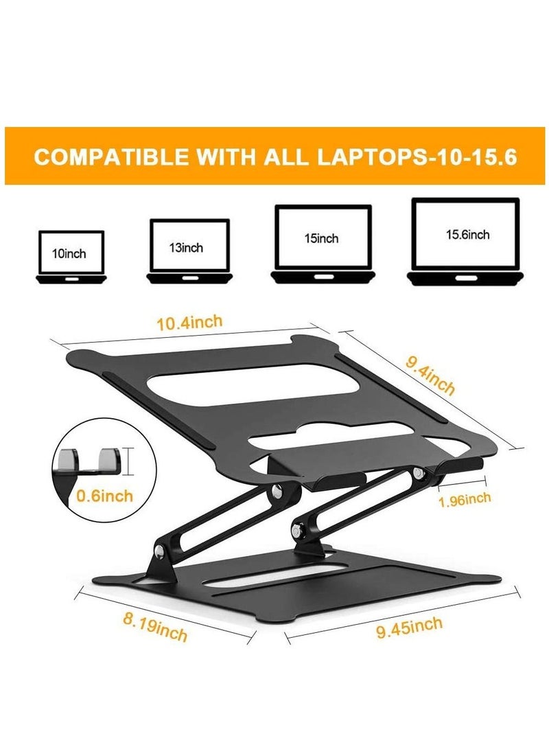 كاست ويف حامل كمبيوتر محمول قابل للتعديل ، حامل كمبيوتر محمول محمول حامل Rriser وحامل متعدد الزوايا مع فتحة تهوية للحرارة لرفع مناسب لحامل الكمبيوتر المحمول - Image 2