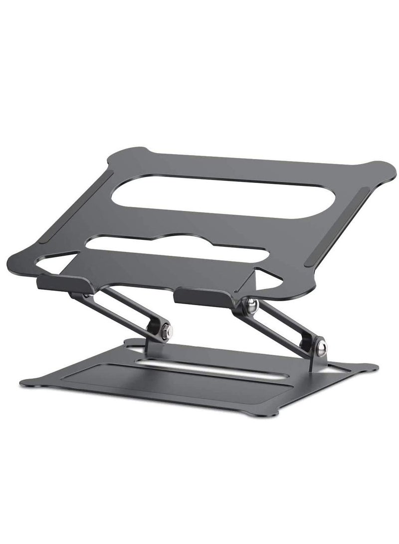 كاست ويف حامل كمبيوتر محمول قابل للتعديل ، حامل كمبيوتر محمول محمول حامل Rriser وحامل متعدد الزوايا مع فتحة تهوية للحرارة لرفع مناسب لحامل الكمبيوتر المحمول - Image 1