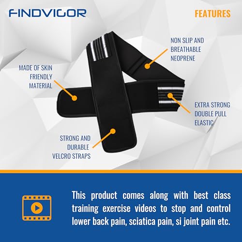 FINDVIGOR Sciatica Pain Relief Belt For Men & Women, Sacroiliac Si Joint Hip Belt For Back Pain, Sciatica Belt, Pelvic Support Belt, Si Joint Hip Belt For Sciatica, Hip Support Belt - Image 4