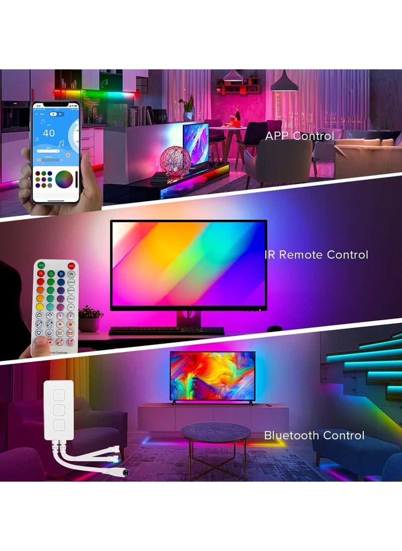 Bluetooth SP611E Sync Music Controller Timer Mode with Dual Signal Output 600pixels/port for LED Module Pixel Strip Light APP/3Key Button/IR Remote Control - Image 4