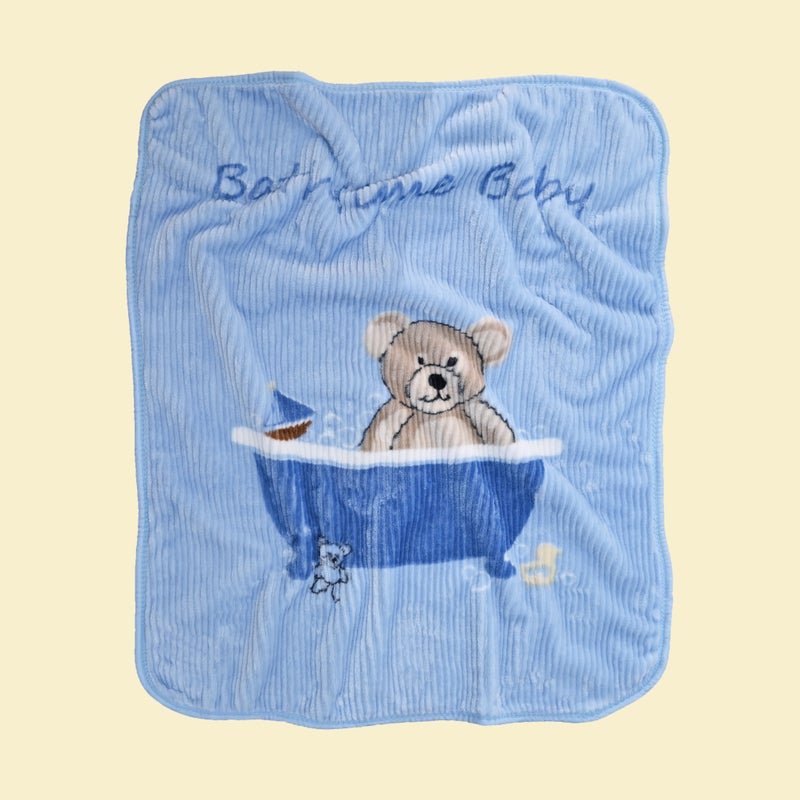 Morano Coco Baby Blanket- Microfiber- 120x90 cm Teddy Bear Blanket for Baby- light weight Soft & Cozy Nursery Throw- Recieving blanket- Swaddle - Image 1