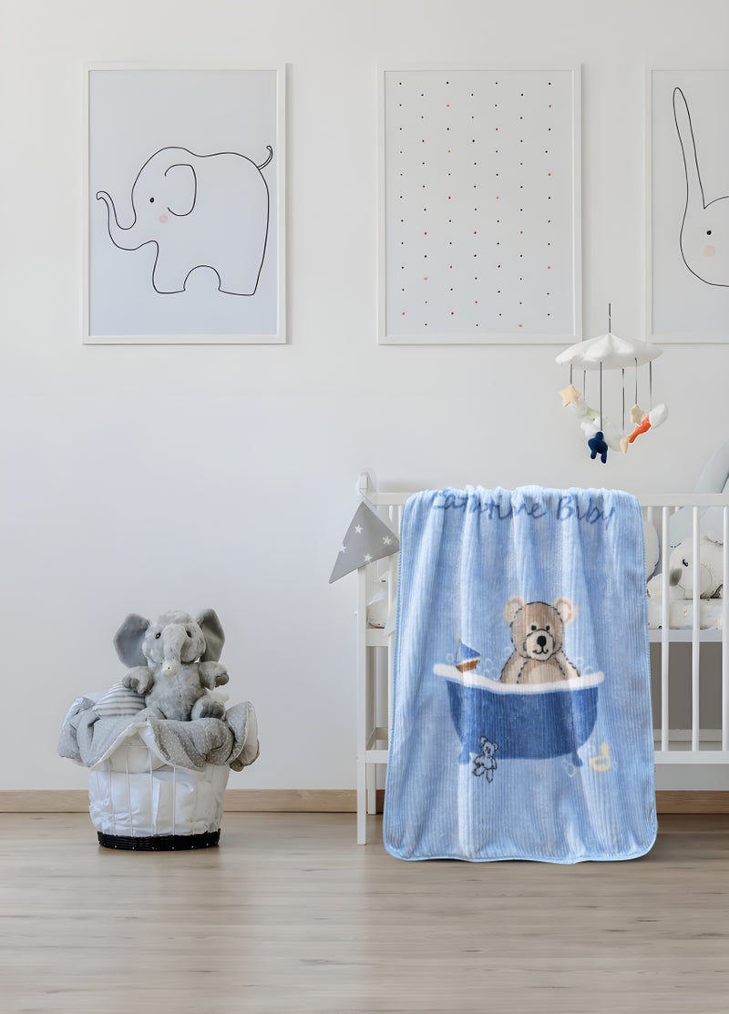 Morano Coco Baby Blanket- Microfiber- 120x90 cm Teddy Bear Blanket for Baby- light weight Soft & Cozy Nursery Throw- Recieving blanket- Swaddle - Image 2