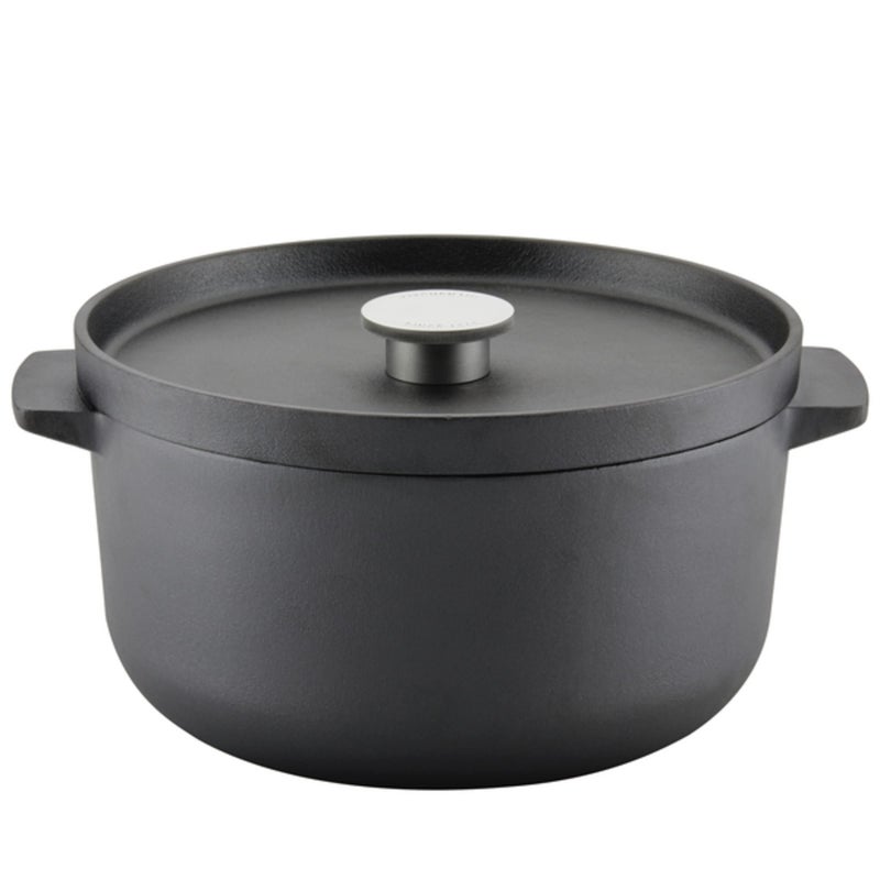 KitchenAid Seasoned Cast Iron Dutch OvenCasserole 6 Quart  Black