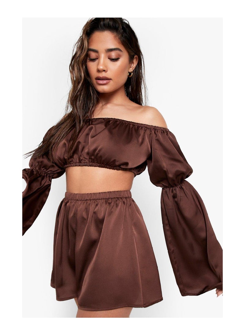boohoo - Satin Beach Short - Image 1