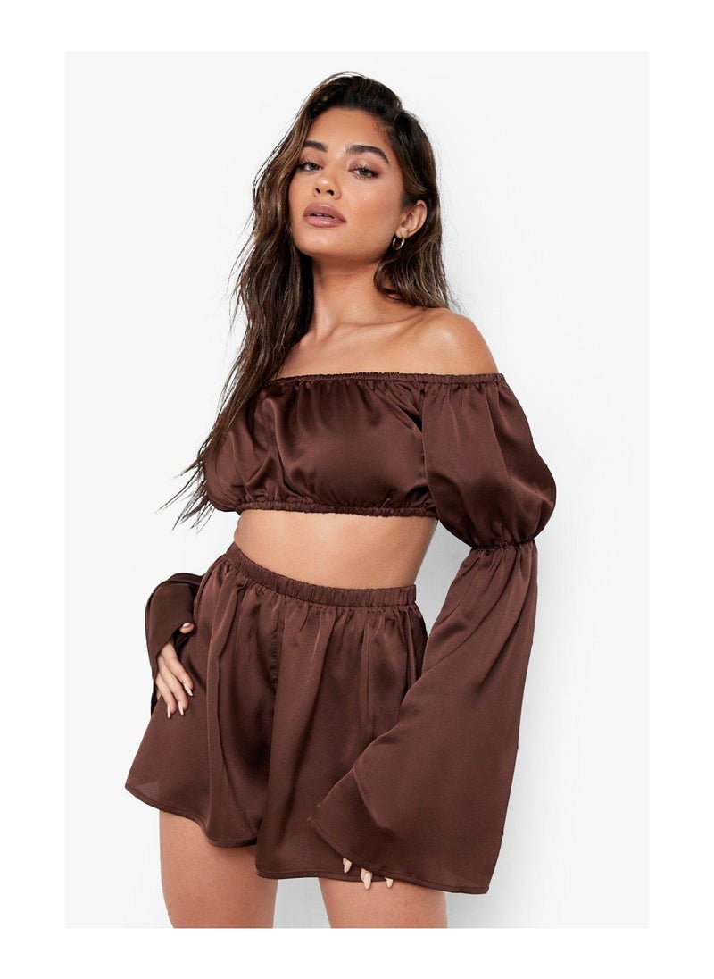 boohoo - Satin Beach Short - Image 1