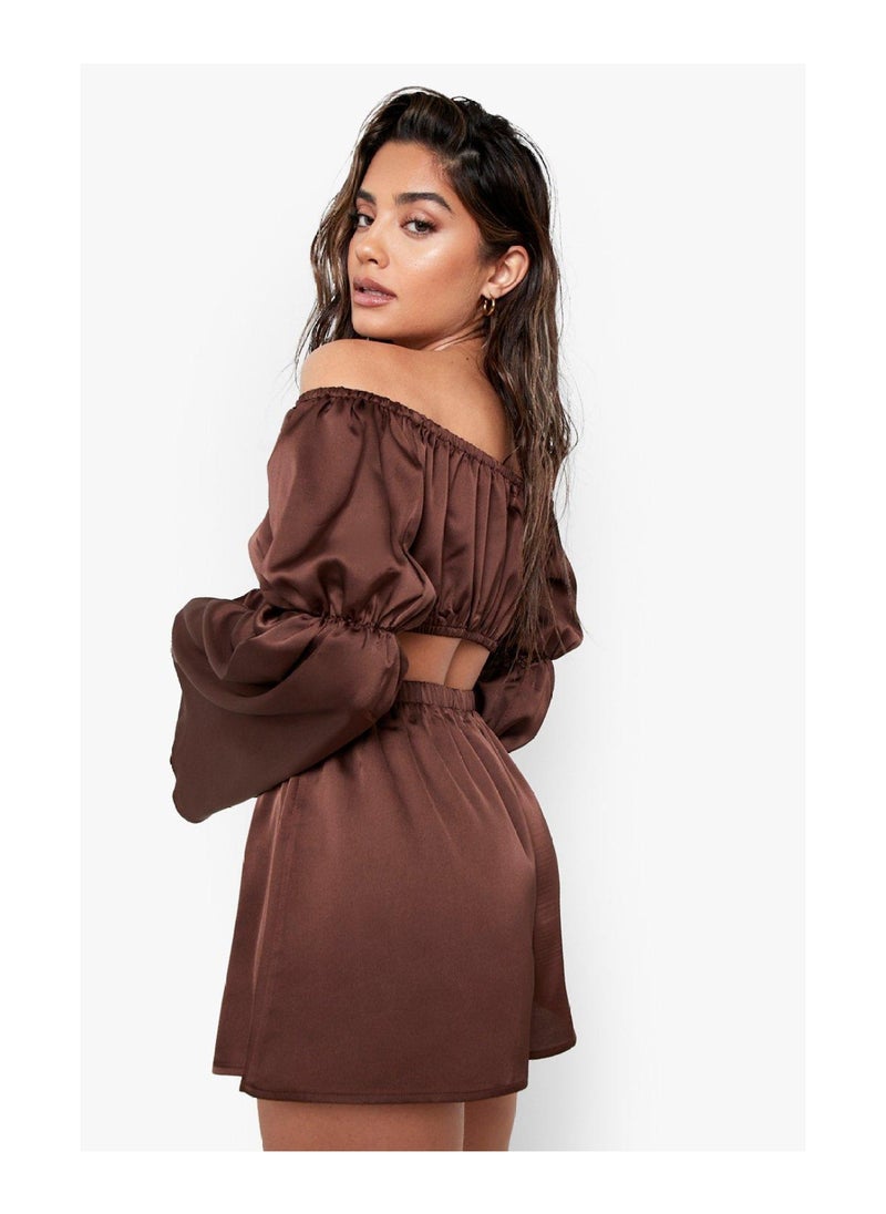 boohoo - Satin Beach Short - Image 1