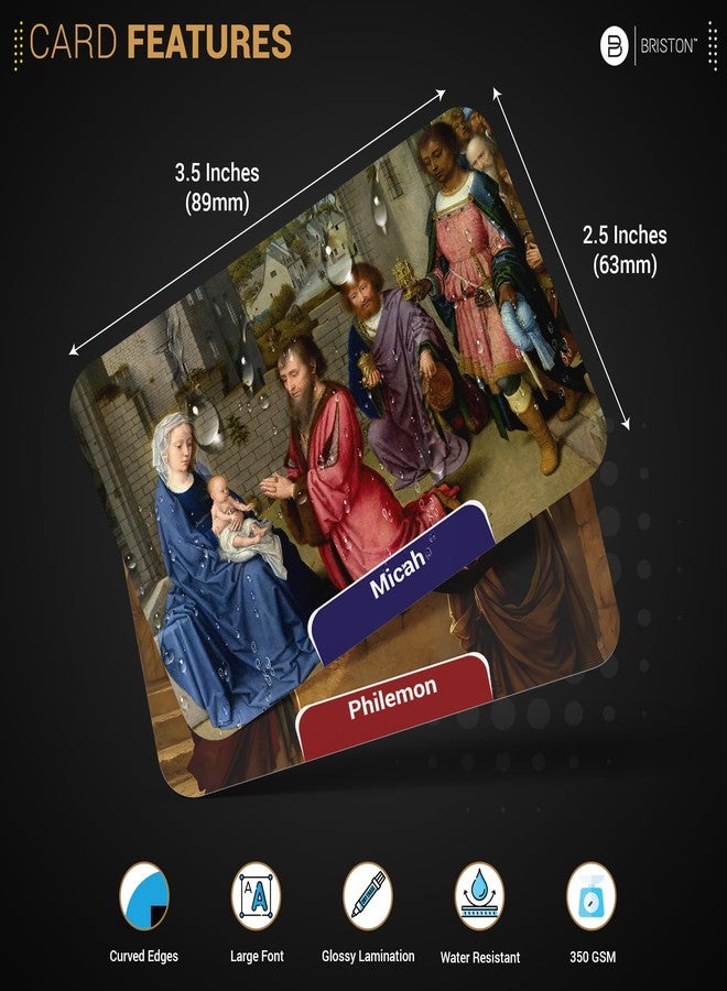 بريستون بطاقات تعليمية لـ 66 كتابًا من الكتاب المقدس من بريستون - بطاقات تعليمية مسيحية للأطفال والكبار، أداة دراسية لمدارس الأحد ودراسة الكتاب المقدس، بطاقات لمحة عامة عن العهدين القديم والجديد، مجموعة تعليمية للكتاب المقدس - Image 3