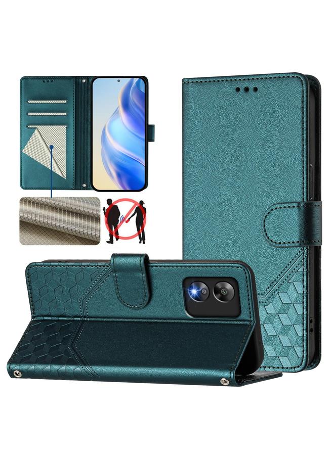 اس-توب جراب لهاتف Boost Mobile Celero 5G SC SN339D مصنوع من الجلد بنقش قرص العسل بتقنية RFID - Image 1