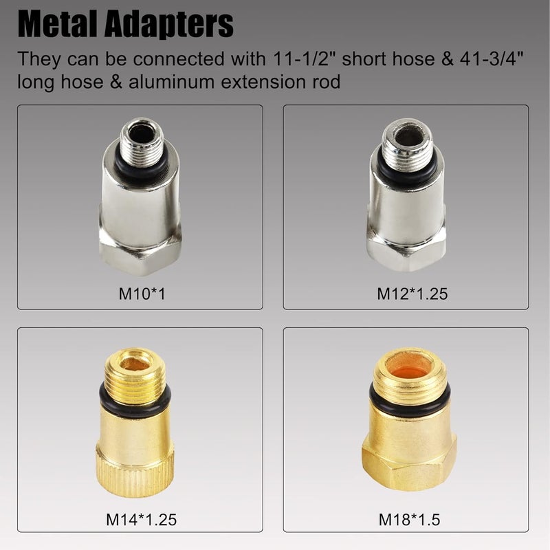 YSTOOL Cylinder Leak Down Tester Automotive Kit Gasoline Engine Compression Dual Gauge Leakdown Detector Tool Set for Pressure Check & Leakage Rate Test with Extension Rod Black - Image 5