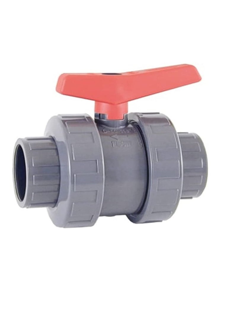 PVC Cepex PVC Heavy Duty Water Supply Pipe Fittings for Swimming Pool, Agriculture, Irrigation & Commercial Plumbing Use (50 MM, Union Ball Valve (Anti Block))  - Image 1