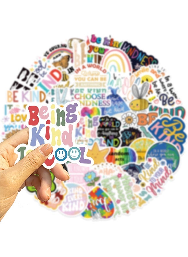 50pcs تكون ملصقات طيبة ، ملصقات اللطف كن طيبًا مع نفسك ملصقًا ودود ، زجاجات مياه مقاومة للماء. - Image 2