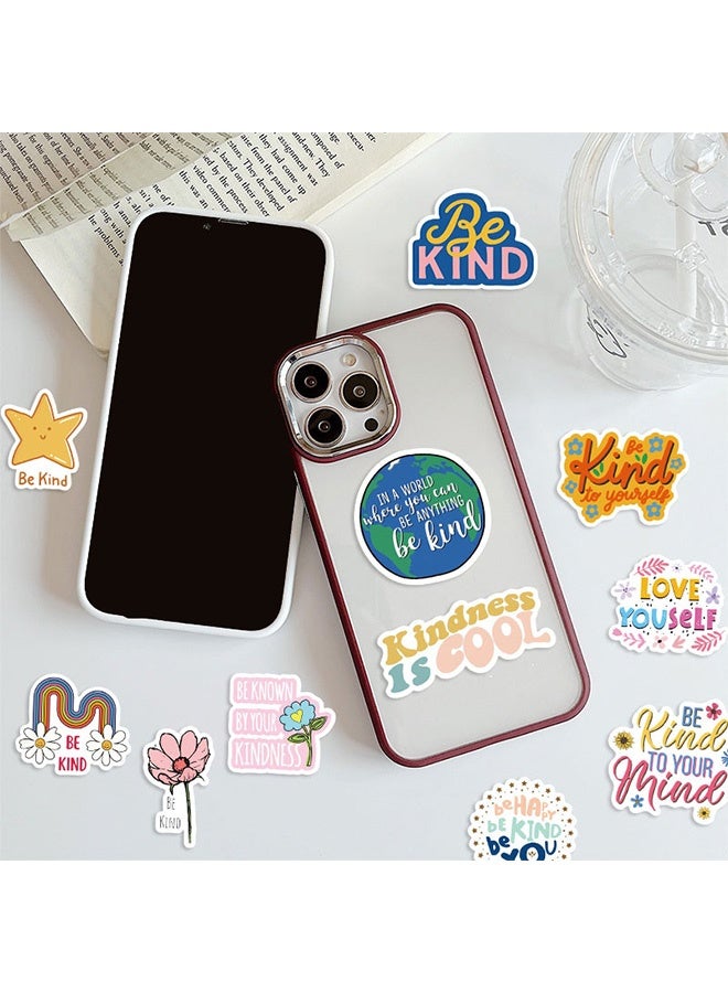 50pcs تكون ملصقات طيبة ، ملصقات اللطف كن طيبًا مع نفسك ملصقًا ودود ، زجاجات مياه مقاومة للماء. - Image 4