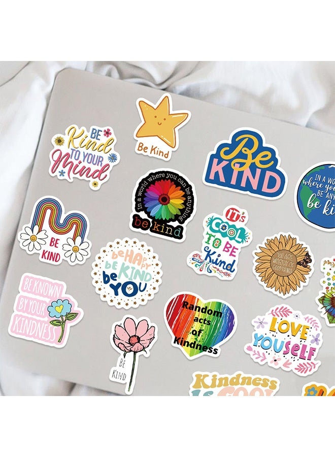 50pcs تكون ملصقات طيبة ، ملصقات اللطف كن طيبًا مع نفسك ملصقًا ودود ، زجاجات مياه مقاومة للماء. - Image 5