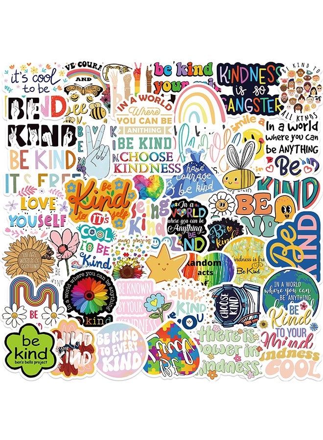 50pcs تكون ملصقات طيبة ، ملصقات اللطف كن طيبًا مع نفسك ملصقًا ودود ، زجاجات مياه مقاومة للماء. - Image 3