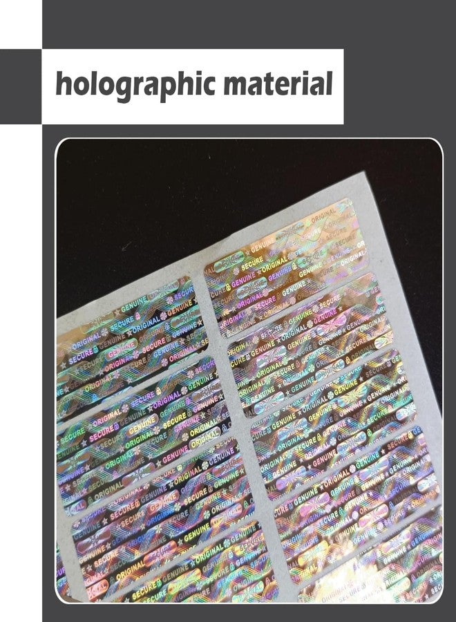 ILMBVM 300pcs Tamper Proof Hologram Stickers Genuine Warranty Void Seal Labels tamepr evident Label Honeycomb Bottom (1.48x0.52inch) - Image 5