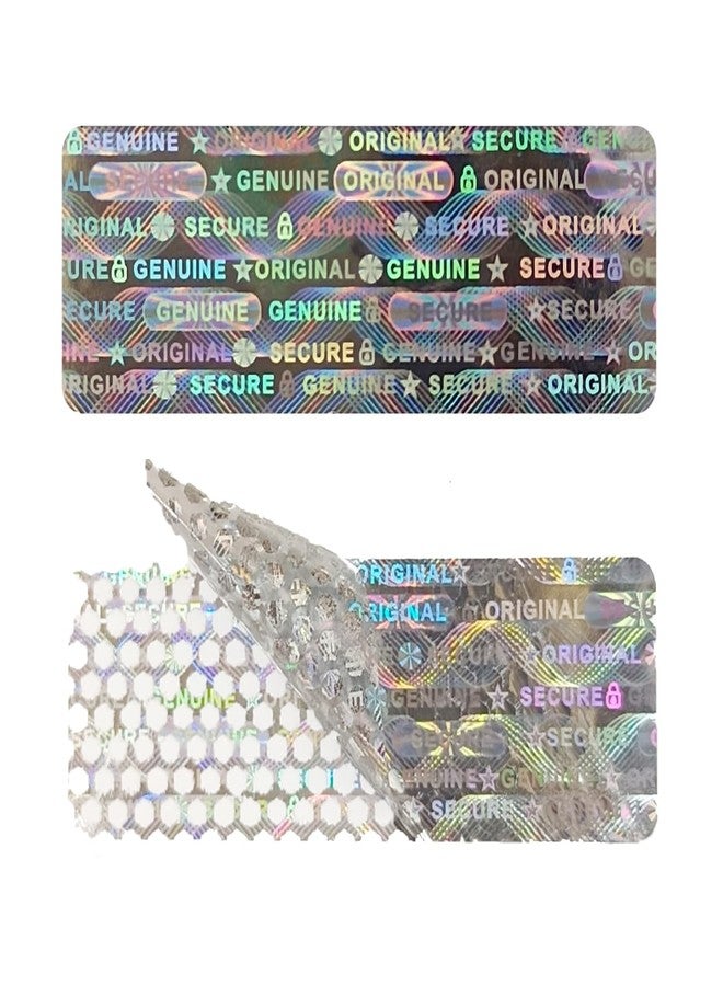 ILMBVM 300pcs Tamper Proof Hologram Stickers Genuine Warranty Void Seal Labels tamepr evident Label Honeycomb Bottom (1.48x0.52inch) - Image 1