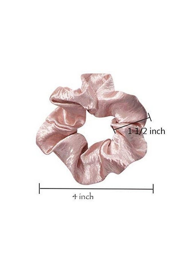 Fameza 9 Pcs Hair Scrunchies For Women Satin Elastic Hair Ties No Crease Silky Ponytail Holders No Damage Hair Bands Silkpack Of 9 (Multiple Colors)  - Image 5