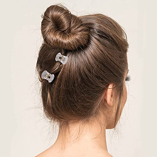 YOHAMA 36 PCS Clear Mini Hair Claw Clips Great for Design Kids Adult Hairstyles White Plastic Hair Clips Small Decoration Buns Pining Bangs Strong Grip Multifunction Clamp Clips. - Image 4