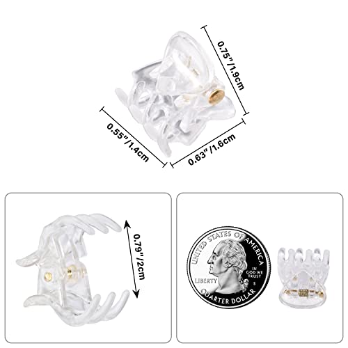 YOHAMA 36 PCS Clear Mini Hair Claw Clips Great for Design Kids Adult Hairstyles White Plastic Hair Clips Small Decoration Buns Pining Bangs Strong Grip Multifunction Clamp Clips. - Image 2