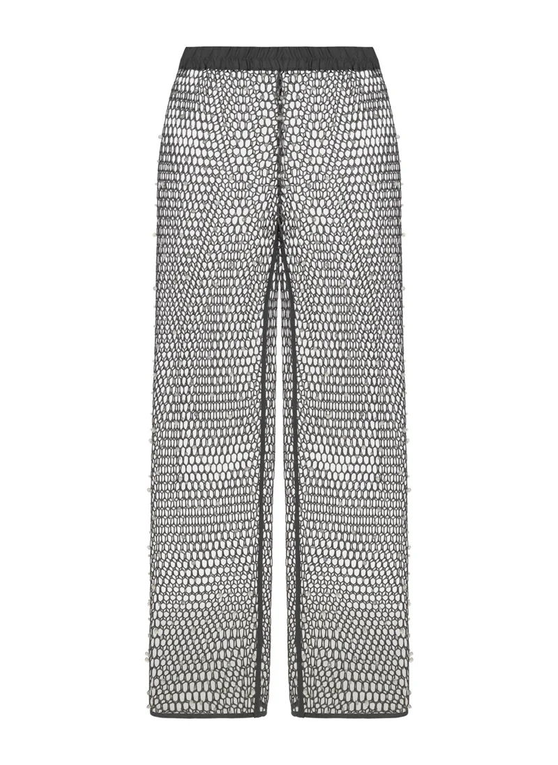 Nocturne Glitter Thread Fishnet Trousers