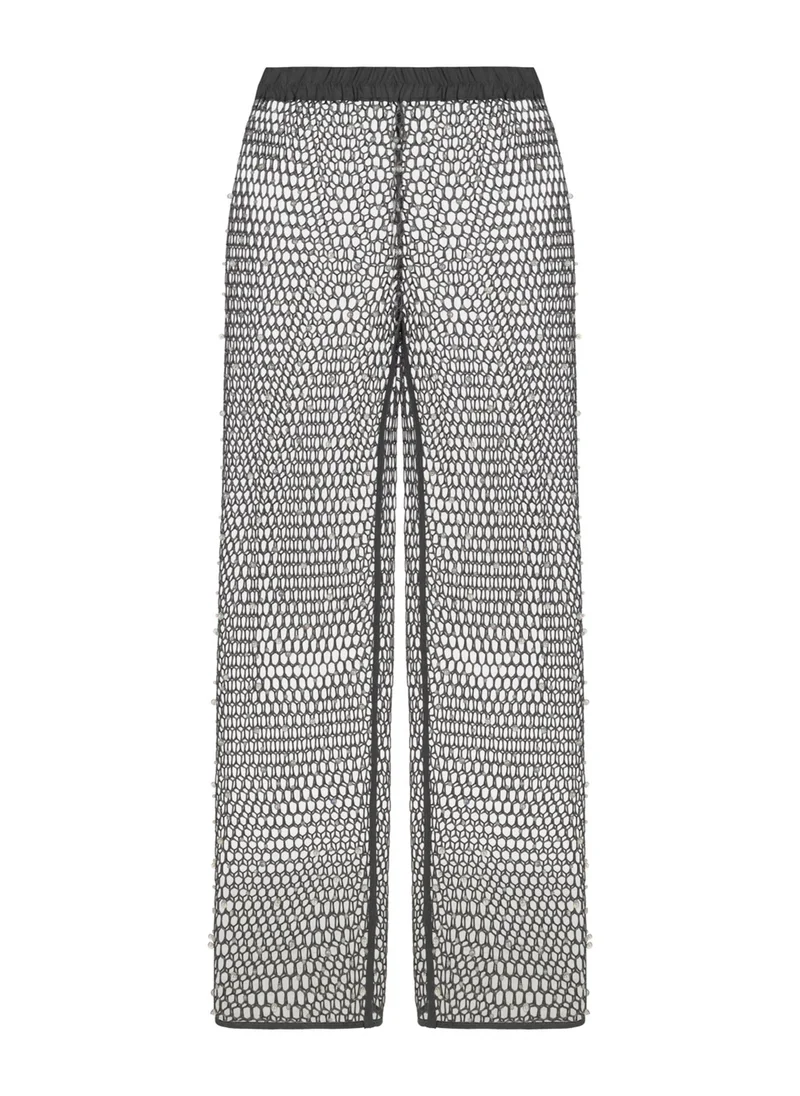 Nocturne Glitter Thread Fishnet Trousers