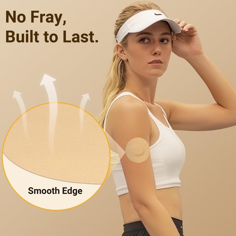Amolyfe Dexcom G7 & Stelo Over Patches Waterproof, Amolyfe 20 Pack Dexcom G7 Overpatches, Bump-Proof with Hard Cap, Breathable, Medical Adhesive, 10-Day CGM Protection (Beige) - Image 5