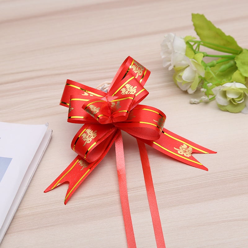 18 # Decorative Latte Art, Gold Edge Bow, Hand-Drawn Flower Gift Packaging, Wedding Ribbon Tie Flower - Image 5