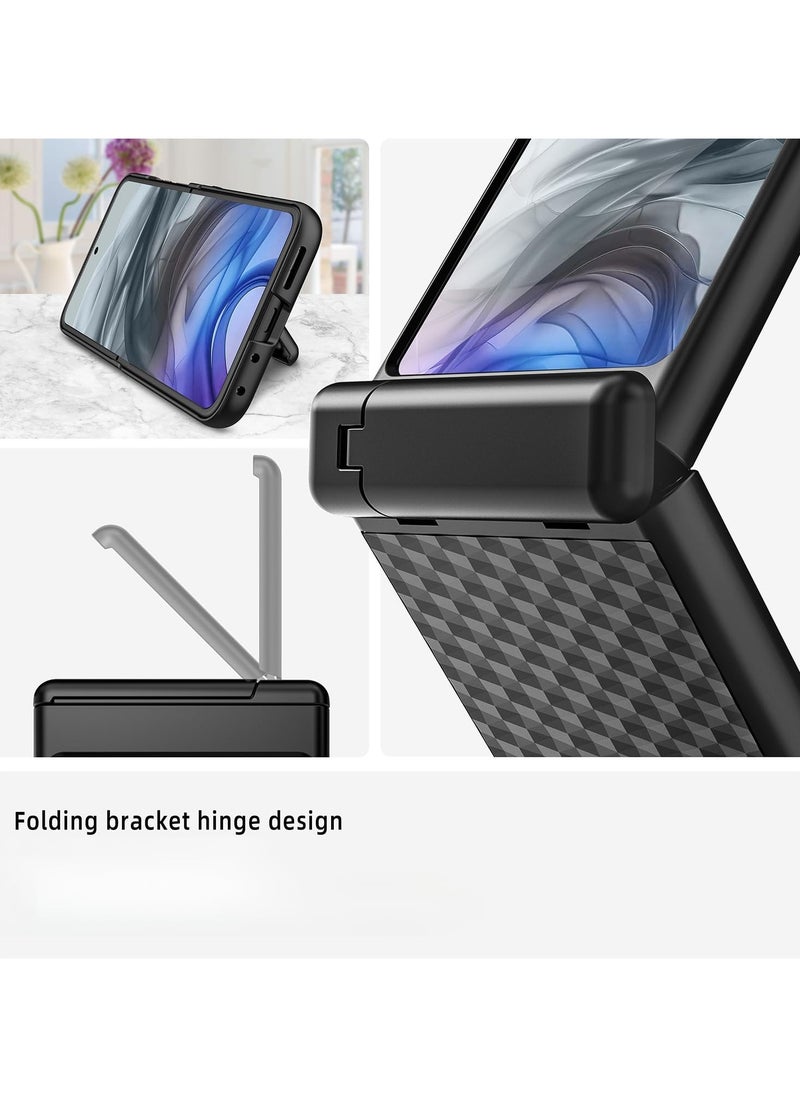 General - Case for Motorola Razr 60 Ultra with built-in small screen protector and hidden stand and hinge protection, anti-fingerprint case for Moto Razr 60 Ultra - Image 1