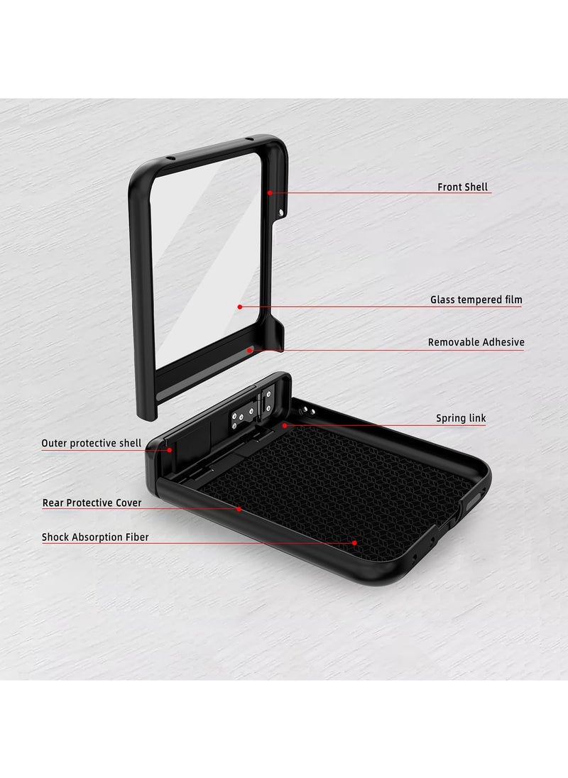 General - Case for Motorola Razr 60 Ultra with built-in small screen protector and hidden stand and hinge protection, anti-fingerprint case for Moto Razr 60 Ultra - Image 1
