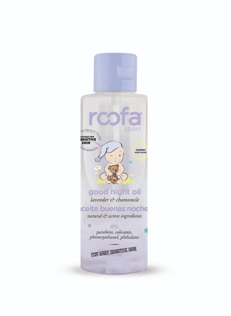 Roofa Spain Good Night Baby Oil for Sensitive Skin with Lavender & Chamomile 100ml - Image 4