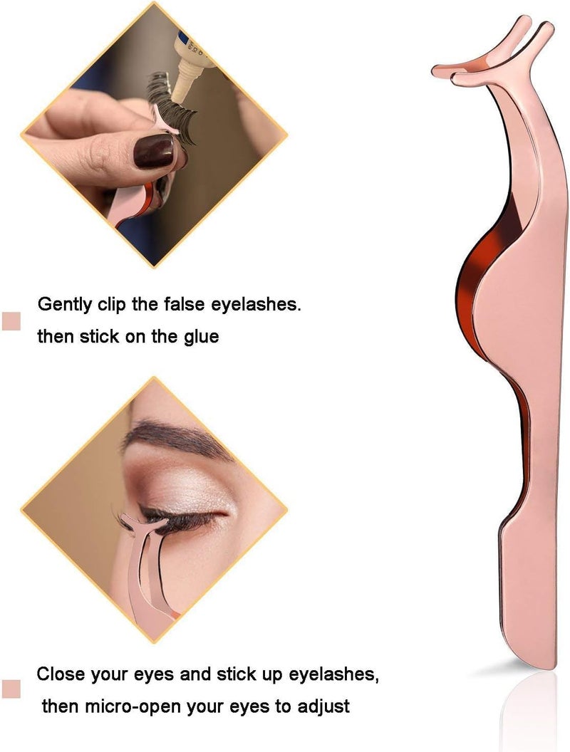 KASTWAVE False Eyelashes, 3D Faux Mink Lashes Reusable Long Thick Eyelashes for Makeup Extension, 5 Pairs Hand-made Dramatic Fake Eye with Clip - Image 5
