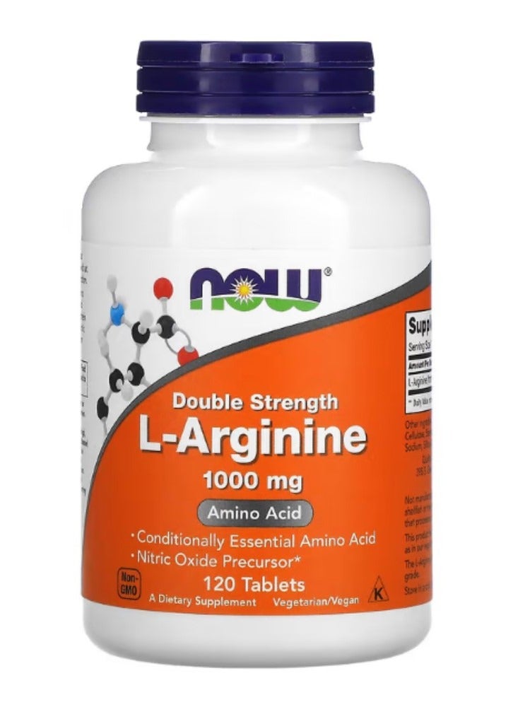 ناو ل-أرجينين، قوة مضاعفة، 1,000 ملجم، 120 قرصًا