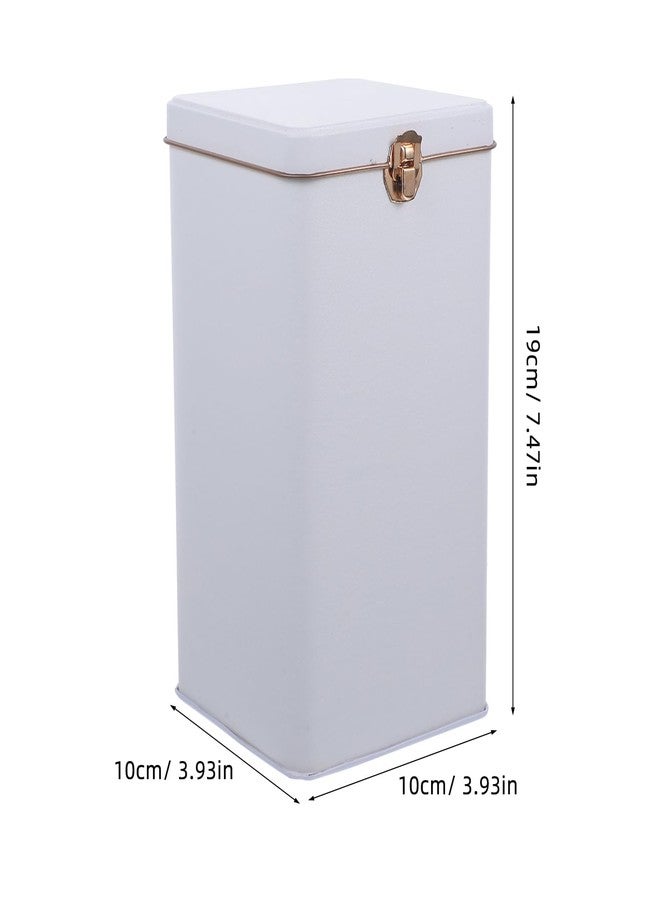 أموسفون علب معدنية للشاي والحلوى من أموسفن، علب شاي للشاي السائب، علب بسكويت بأغطية، حاويات، علب مطبخ، علب شاي، برطمانات محكمة الإغلاق، علب بسكويت، علب مربعة من الصفيح الأبيض - Image 2