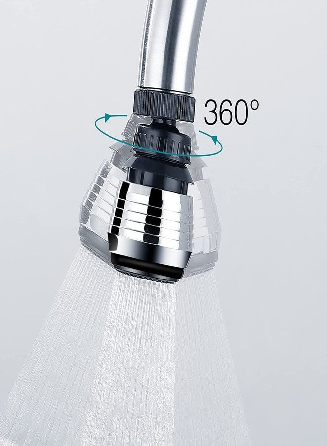 Trifecta Kitchen Faucet Aerator - 360 Degree Rotatable ABS Anti-Splash Sprayer Head Replacement - Sink Nozzle Attachment With 2 Modes (Model D-1) - Image 3