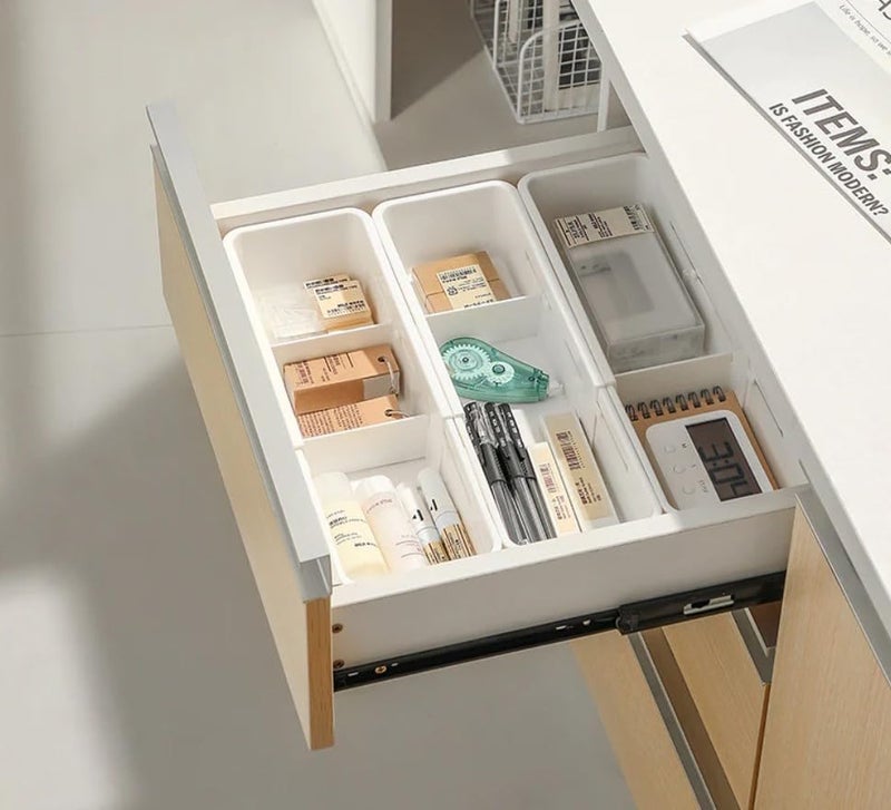 FORBACK Retractable Adjustable Drawer Organizer Box Expandable Storage for Kitchen Bedroom Office Dorm Flatware Cutlery Makeup Clothes