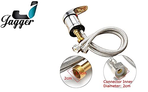 JAGGER JAGGER Heavy Stainless Steel Connection Pipe For Basin Mixer Connection Pipe For Wash Basin Hose Pipe Silver 24 Inch Pack of 2  - Image 4