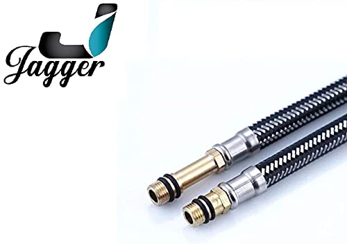 JAGGER JAGGER Heavy Stainless Steel Connection Pipe For Basin Mixer Connection Pipe For Wash Basin Hose Pipe Silver 24 Inch Pack of 2  - Image 5