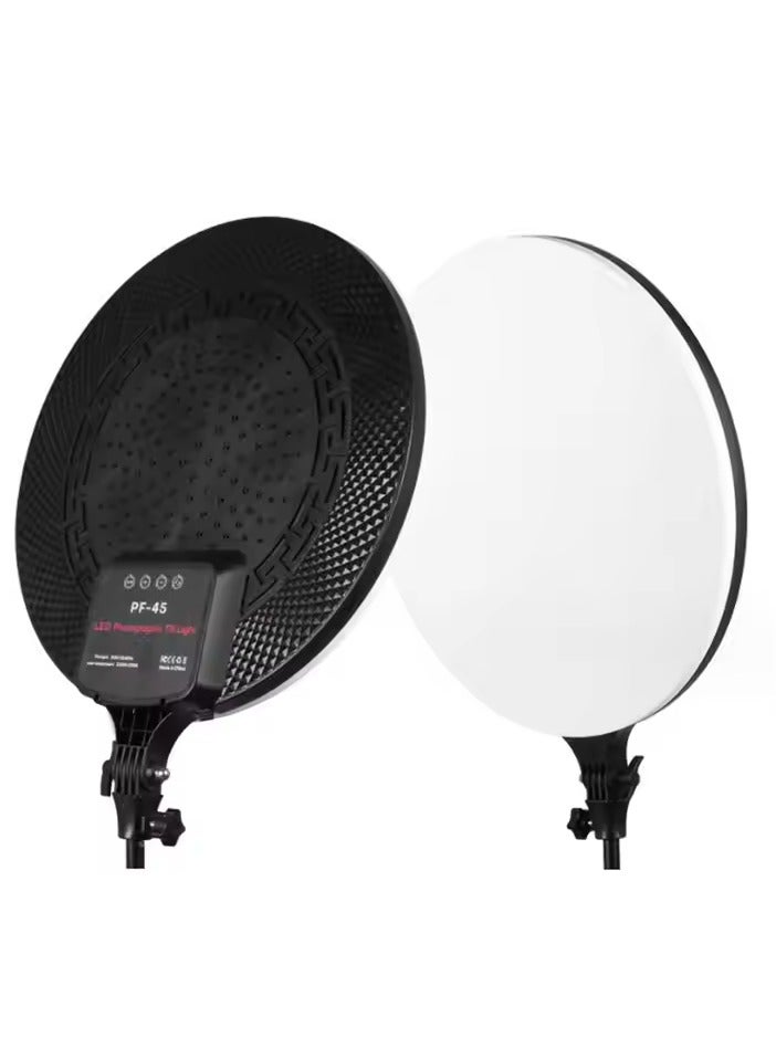 PF-45 Photography Light   18  60W High Brightness Full Screen Circular Fill Light for Streaming & Beauty - Image 1