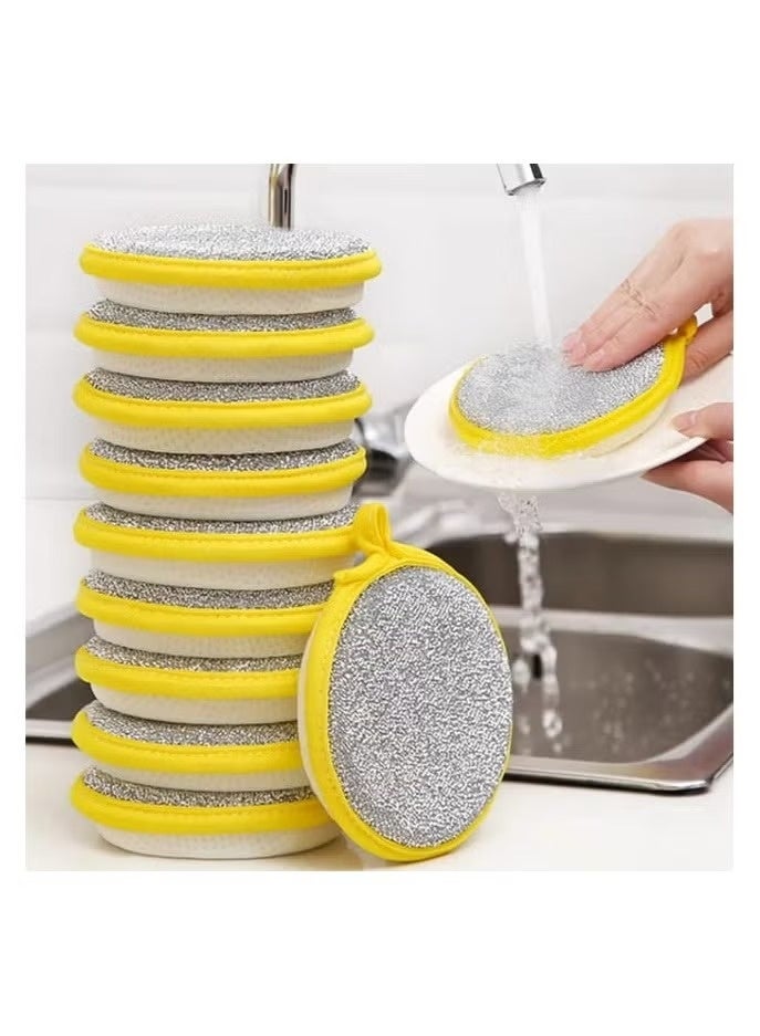 AKSONZ 10-Piece Premium Kitchen Dishwashing Sponges - Double-Sided Heavy Duty Scouring Pad & Non-Scratch Sponge for Pots, Pans, and Dishes - Durable Multipurpose Household Cleaning Tools - Image 1