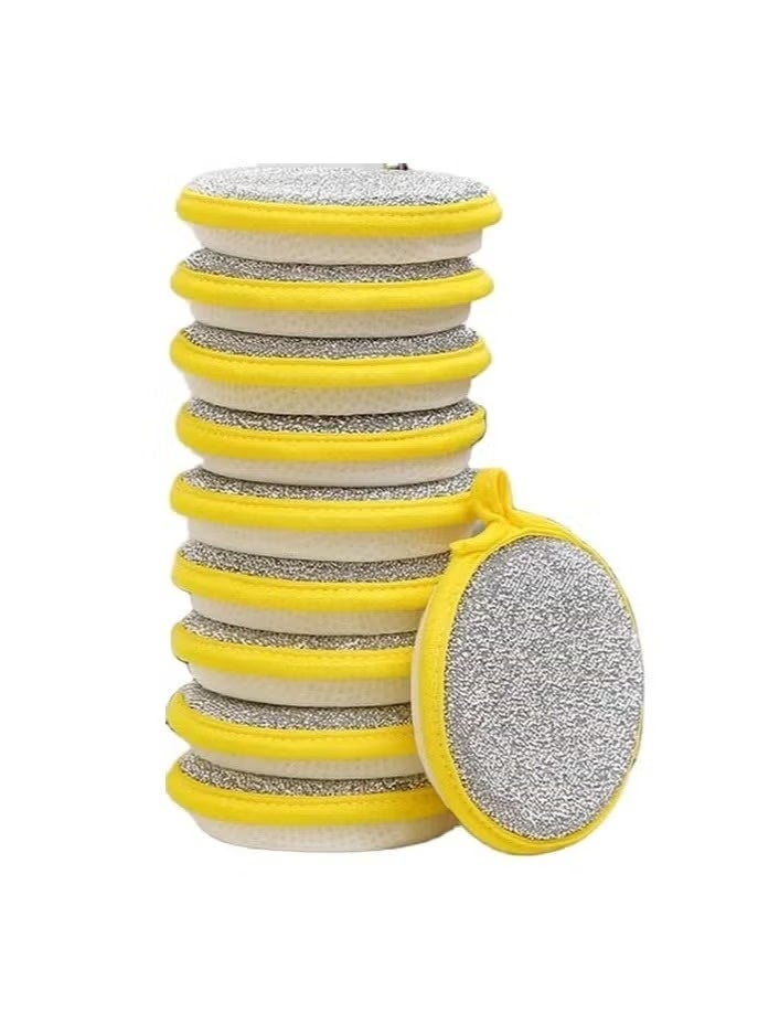 AKSONZ 10-Piece Premium Kitchen Dishwashing Sponges - Double-Sided Heavy Duty Scouring Pad & Non-Scratch Sponge for Pots, Pans, and Dishes - Durable Multipurpose Household Cleaning Tools - Image 5