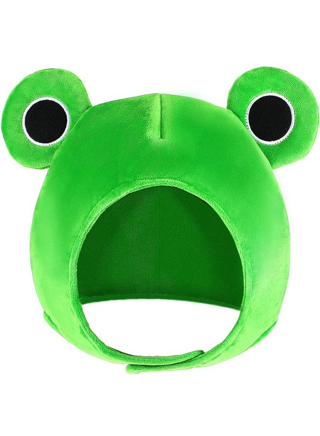 Amosfun Cute Plush Frog Hat Big Eye Frog Cap Funny Hat for Halloween Novelty Party Dress up Cosplay Costume - Image 1